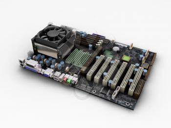 Royalty Free Clipart Image of a Motherboard