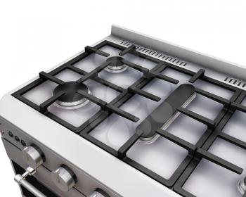Royalty Free Clipart Image of the Top of an Oven