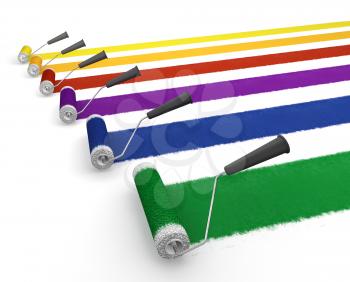 Royalty Free Clipart Image of Paint Rollers