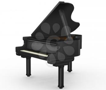 Royalty Free Clipart Image of a Grand Piano