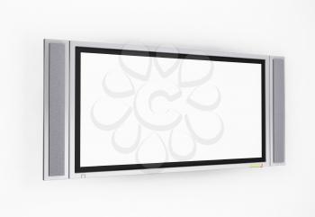 Royalty Free Clipart Image of a Plasma Screen TV