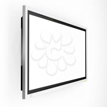 Royalty Free Clipart Image of a Plasma Screen