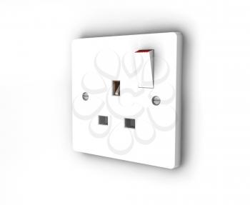 Royalty Free Clipart Image of a Plug Socket