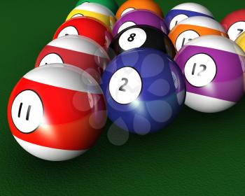 Royalty Free Clipart Image of Pool Balls