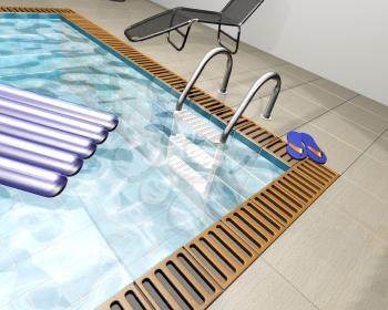 Royalty Free Clipart Image of a Indoor Pool