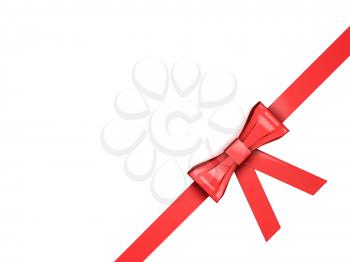 Royalty Free Clipart Image of a Ribbon and Bow
