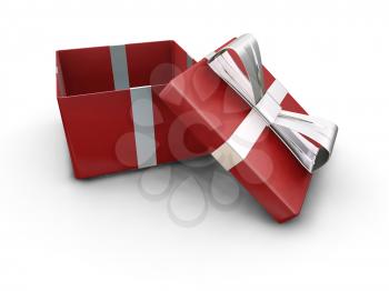 Royalty Free Clipart Image of an Open Gift Box