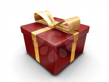 Royalty Free Clipart Image of a Wrapped Gift
