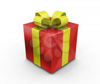 Royalty Free Clipart Image of a Wrapped Present