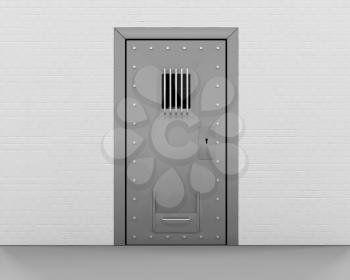 Royalty Free Clipart Image of a Prison Door