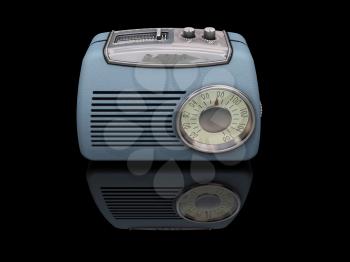 Royalty Free Clipart Image of a Retro Radio