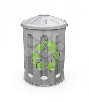 Royalty Free Clipart Image of a Recycling Bin