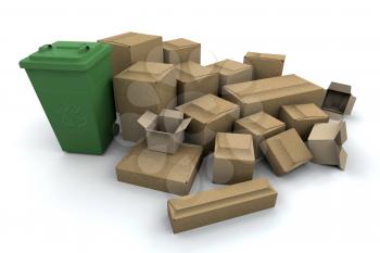Royalty Free Clipart Image of Things to Recycle