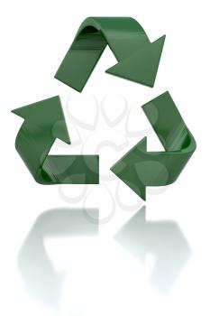 Royalty Free Clipart Image of the Recycling Logo