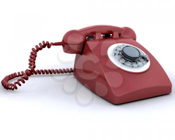 Royalty Free Clipart Image of a Rotary Phone