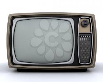 Royalty Free Clipart Image of a Retro Television