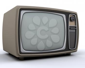 Royalty Free Clipart Image of a Vintage Television
