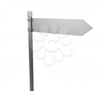 Royalty Free Clipart Image of a Blank Road Sign