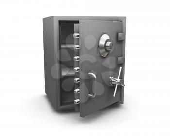 Royalty Free Clipart Image of a Bank Safe