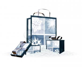 Royalty Free Clipart Image of Christmas Gifts