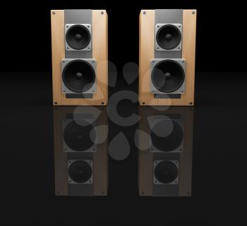 Royalty Free Clipart Image of Speakers