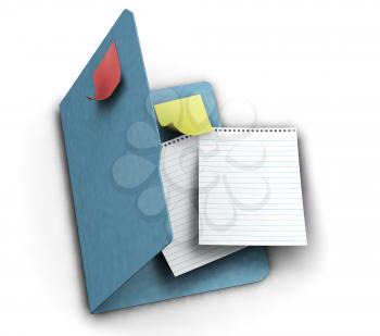 Royalty Free Clipart Image of a Stationery Folder