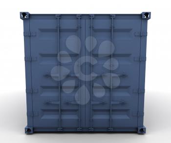 Royalty Free Clipart Image of a Freight Container