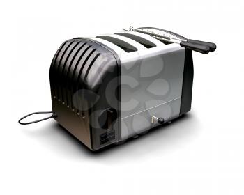 Royalty Free Clipart Image of a Toaster