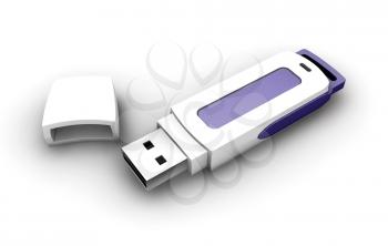 Royalty Free Clipart Image of a USB Drive