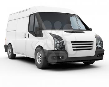 Royalty Free Clipart Image of a White Van