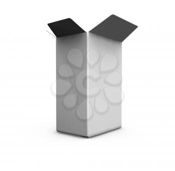 Royalty Free Clipart Image of an Open Box