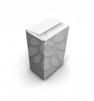 Royalty Free Clipart Image of a Blank White Box