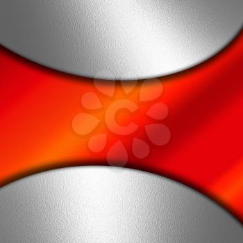 Abstract background with shiny metal and red gradient