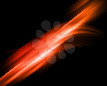 Abstract orange background with streaks of light