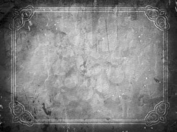 Detailed grunge background with a decorative border