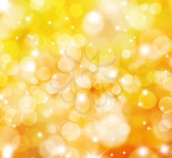 Decorative background with bokeh lights and sparkling stars