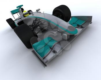 3D Render of a F1 Racing Car