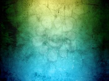 Grunge background using blues and yellows