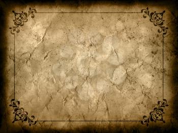 Dirty grunge background with a decorative border