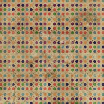 Grunge style background with a polka dots pattern