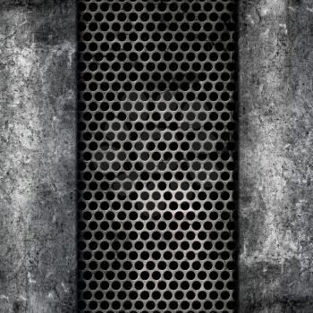 Grunge style background of metal and concrete