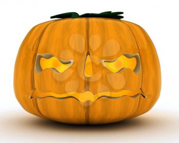 3D Render of Carved pumpkin Jacko Lantern
