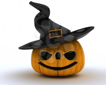 3D Render of Carved pumpkin Jacko Lantern