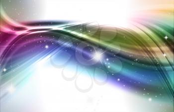 Abstract design background in rainbow colours and stars