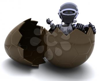 3D Render of a Robot with an easter egg
