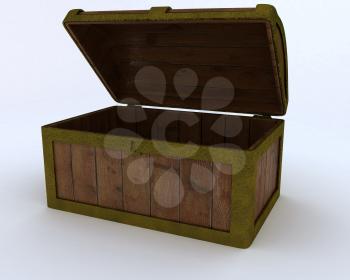 3D render of a Pirates treasure chest