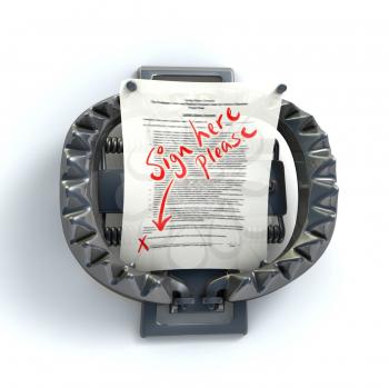 A contract in a bear trap -- an interesting concept in getting locked into a deal.