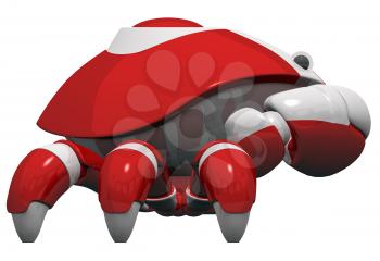 Royalty Free Clipart Image of a Robot Crab