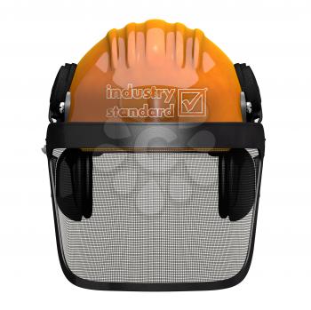 Royalty Free Clipart Image of a Hardhat with Visor