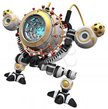 Royalty Free Clipart Image of a Malware Robot